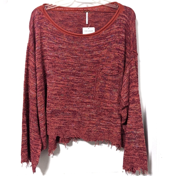 Free People Sweaters - Free People Prism Pullover Space Dye Knit Pink NWT